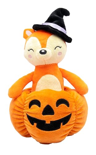 Joy Toy 21738 - Peluche de Zorro de Halloween (14 x 14 x 25 cm), diseño de Calabaza, Multicolor