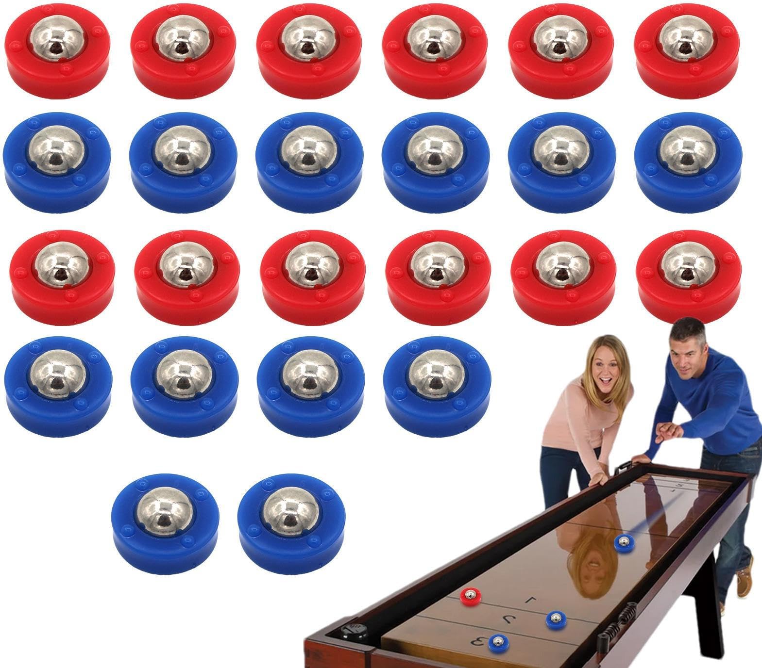 Shuffleboard Pucks Set - Smooth Ball Bearing Glide, Desktop Tabletop Size, Portable Mini Sliding Beads, Professional Board Game Parts, Compact Curling Equipment, Replacement Accessory | For Kids
