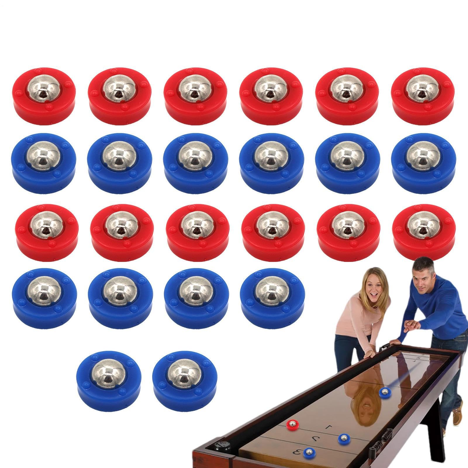 Shuffleboard Pucks Set - Smooth Ball Bearing Glide, Desktop Tabletop Size, Portable Mini Sliding Beads, Professional Board Game Parts, Compact Curling Equipment, Replacement Accessory | For Kids