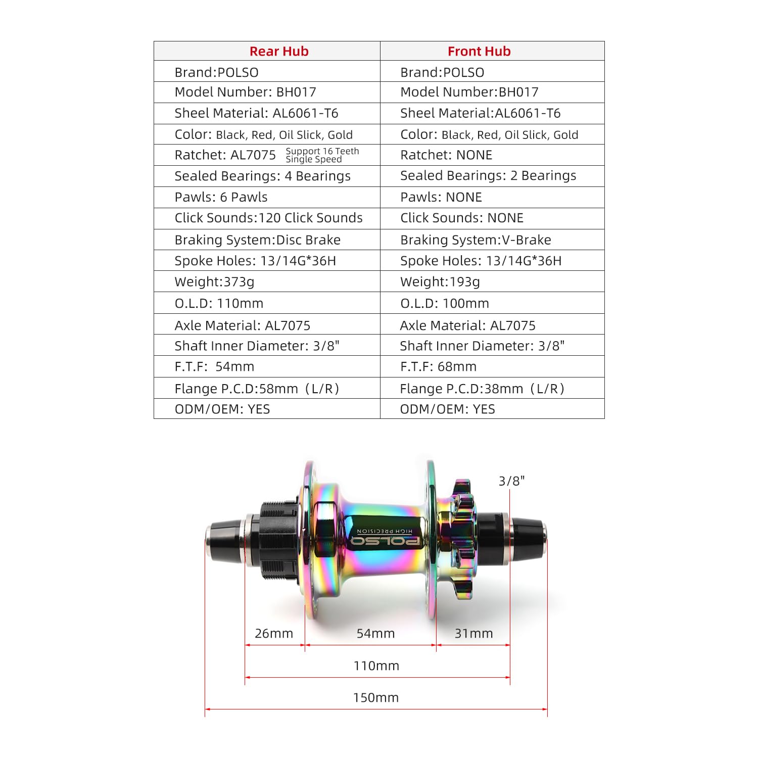 Accessoire vélo,TANKE - moyeux de vélo 36 trous pour cassette, 6 cliquets de vitesse 7 8 9 10 11