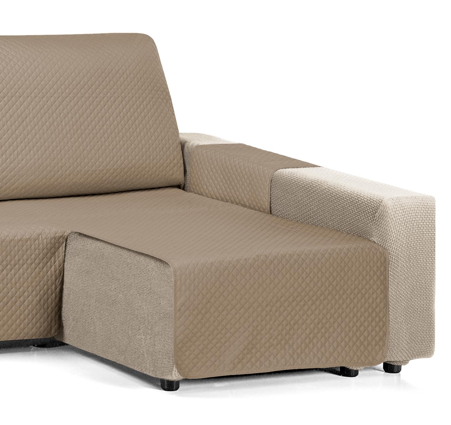 Martina Home Diamond Padded Chaise Longue Cover, 280 cm, Leather - Universal