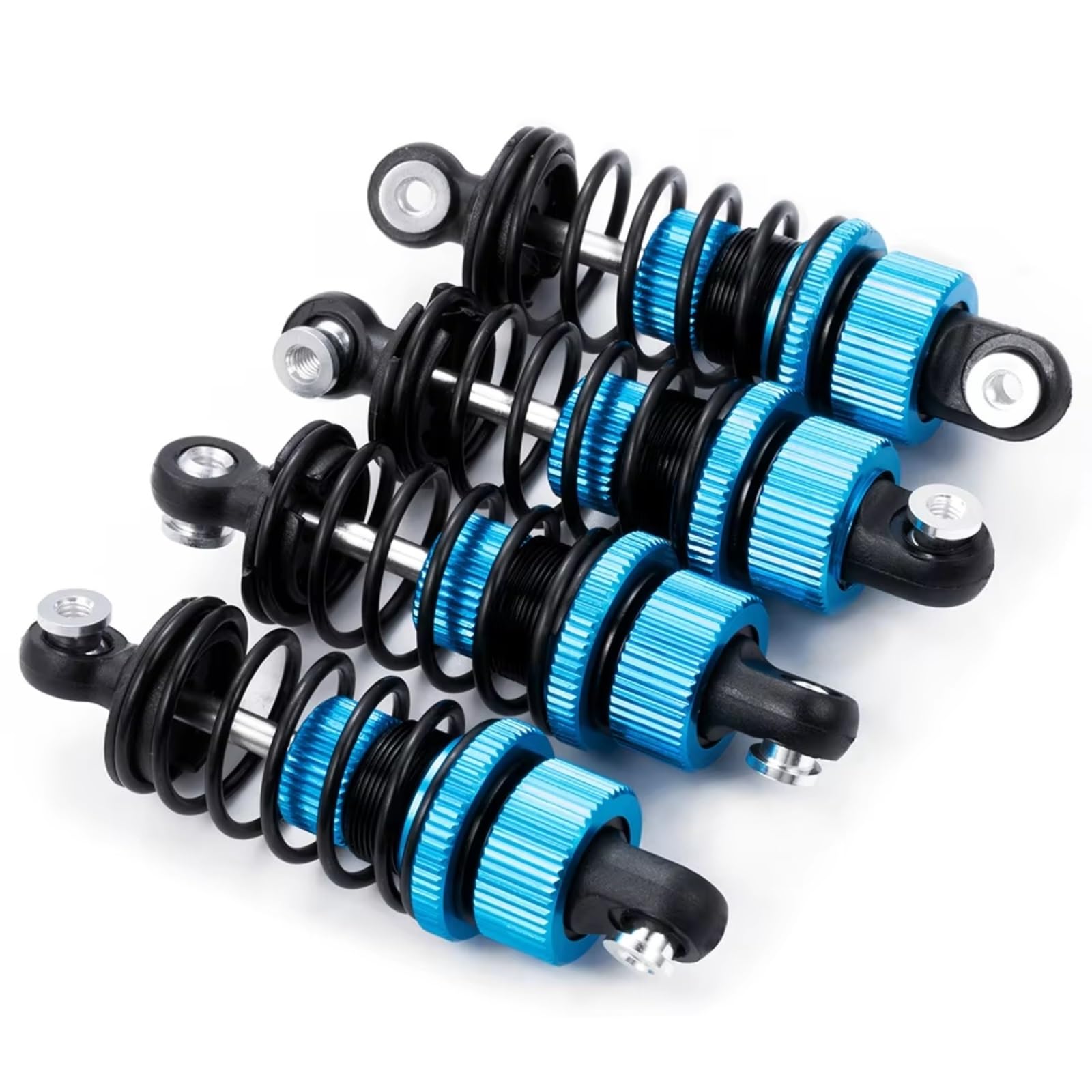 Accesorios coches RC per Tamiya per TT02 1/10 RC Aggiornamento Modifica Accessori Parti 4 Pezzi Ammortizzatori Ad Olio Lega di Alluminio Set Smorzatori(Blue)
