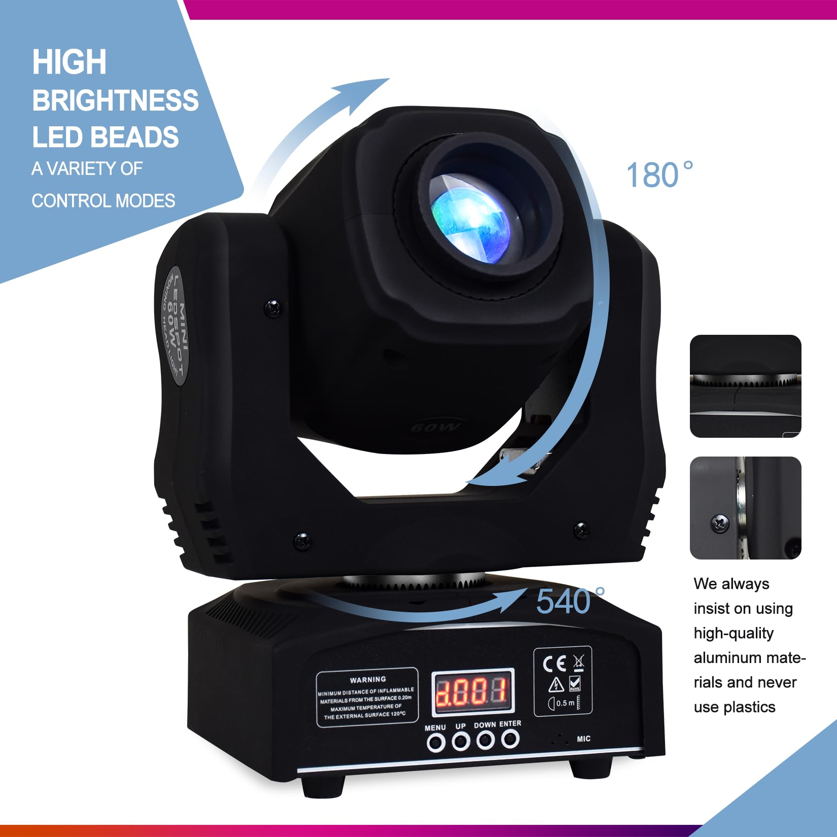 Amazon.com: LED Stage Lights Moving Head Lights 60W LED Spotlights