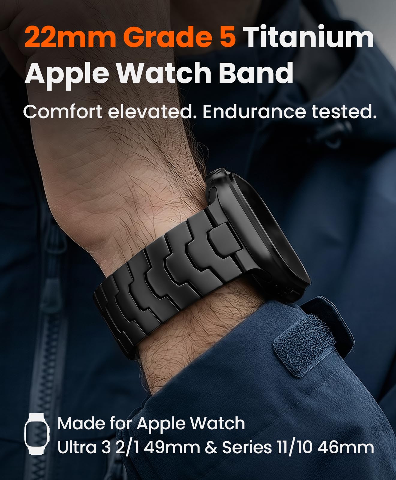 AGIS02 Cinturino in Titanio per Apple Watch Ultra 3/2/1 49mm 46mm
