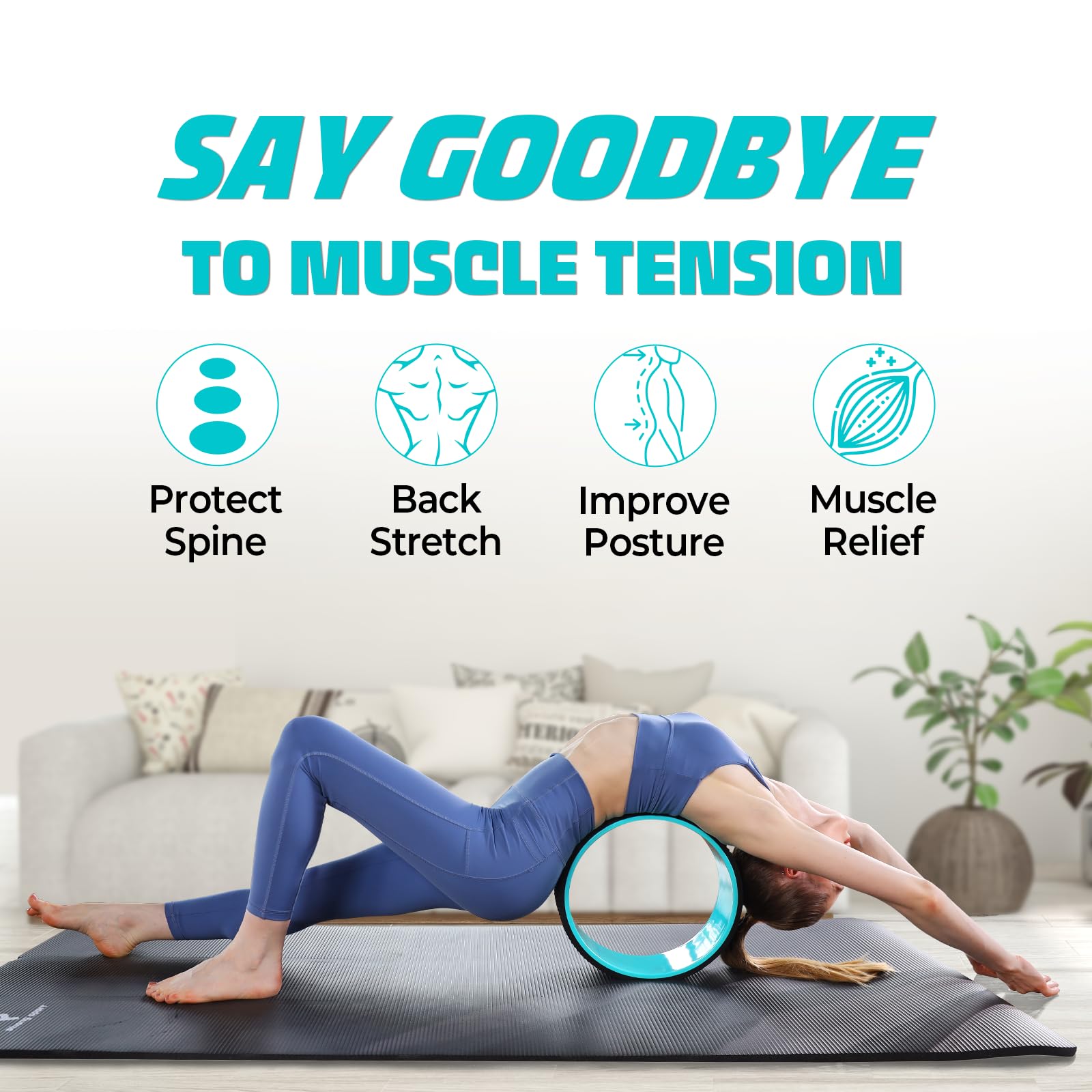Rullo in schiuma per massaggi muscolari profondi, con imbottitura in schiuma