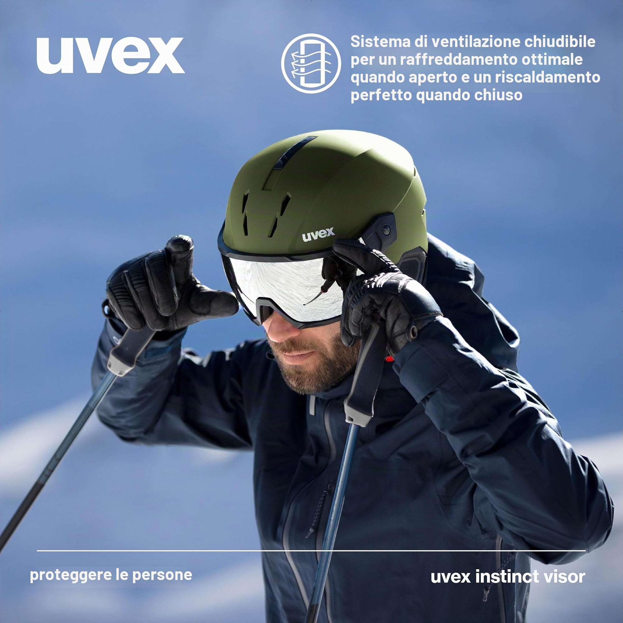 Uvex Instinct Visor - Unisex Visierhelm mit Schutzstufe S2