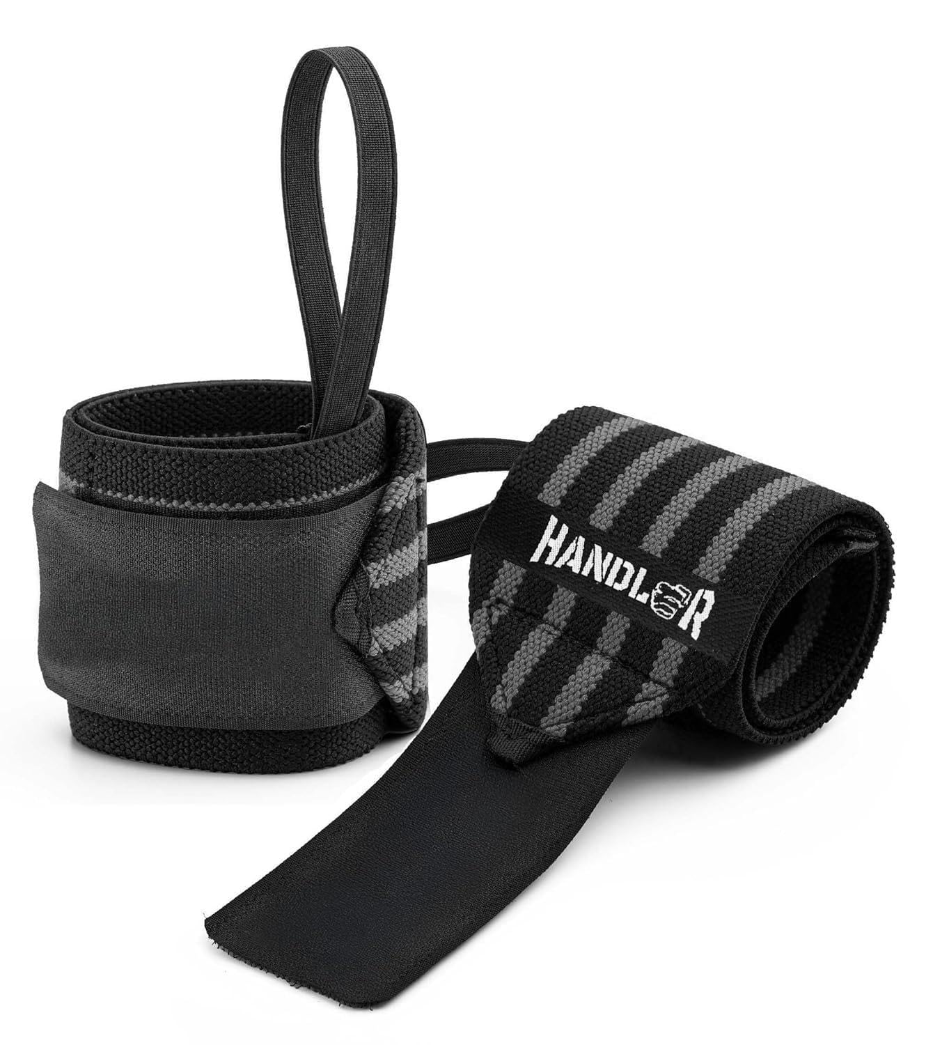 Handler Cotton Wrist Wraps Gym Wrist Straps for Weightlifting Wrist Support for Powerlifting, Bodybuilding & Strength Training Gym Wrist Accessories for Men for Hand Grip Thumb Loop (Grey)-image-42