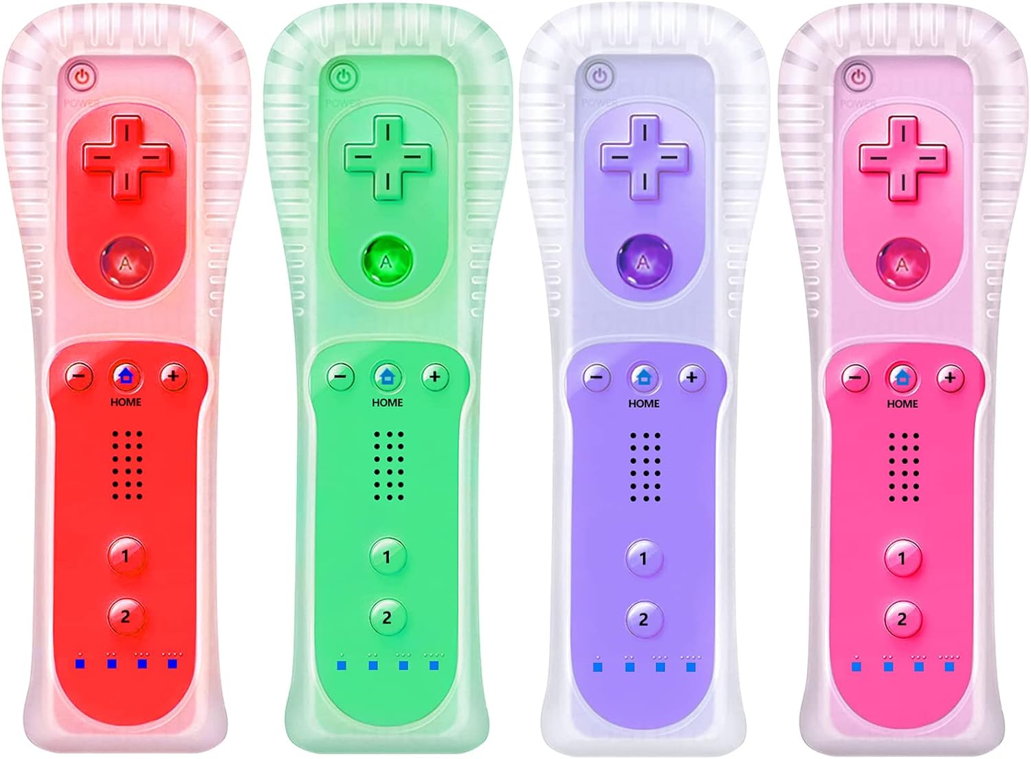 Wii Controller 2 Pack, Soanufa Wii Remote Controller Band Silicone Case