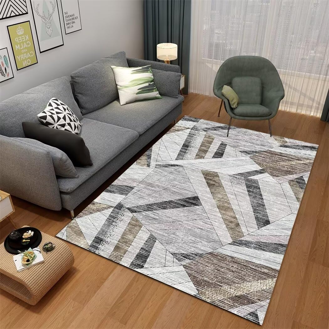 Tapis de salon antidérapant à poils courts pour un entretien facile