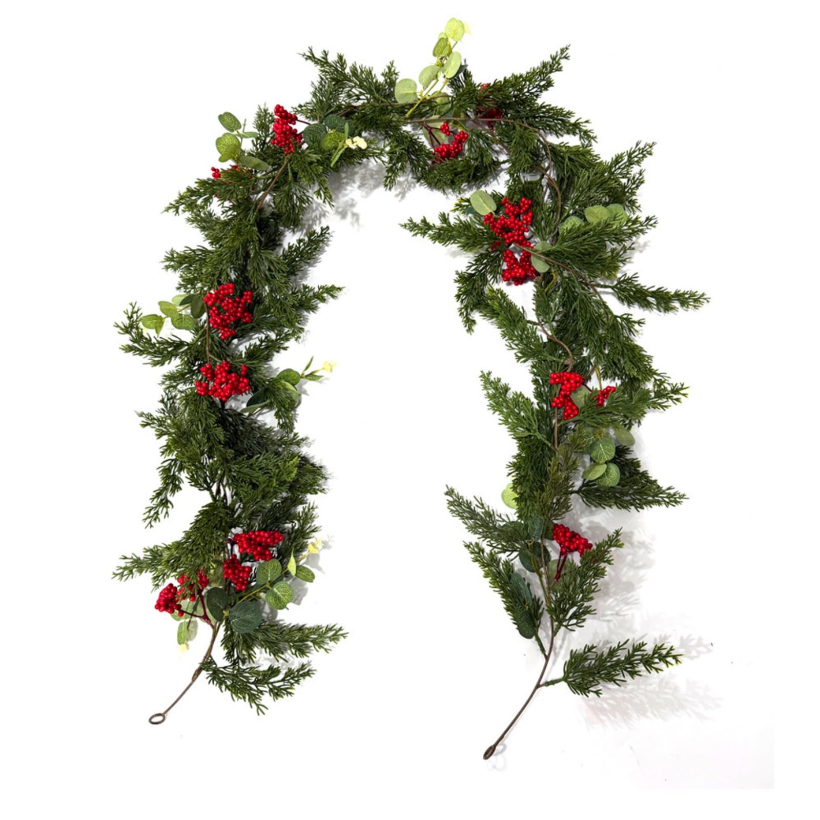 Guirlandes de Noël avec baies décoration intérieur maison réutilisable plastique
