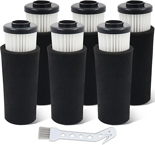 Filtro de repuesto F112, paquete de 6 unidades compatibles con aspiradora vertical Dirt Devil, juego de filtros de captura de olores Endura pre
