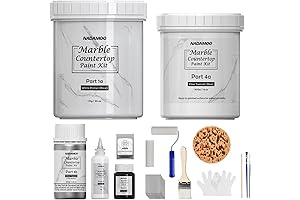 NADAMOO White Marble Countertop Paint Kit - Your Kitchen's Newfound Elegance