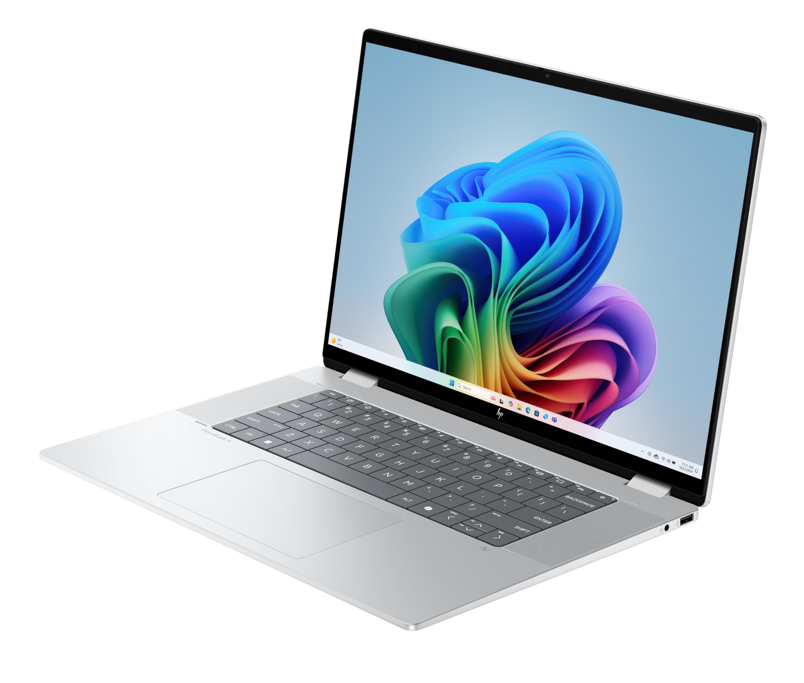 HP OmniBook X Flip 2-in-1 Laptop 16" 2K Touchscreen Intel Core Ultra 5 16GB RAM 1TB Win11 Silber