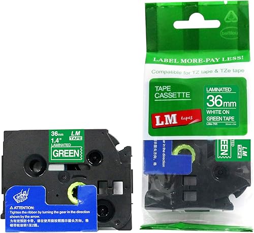 Miniatura 6 de 1 paquete de cinta de etiquetas LMeC61 Premium de 1.5 pulgadas con impresión negra en amarillo brillante, compatible con Brother TZe-C61 P-Touch