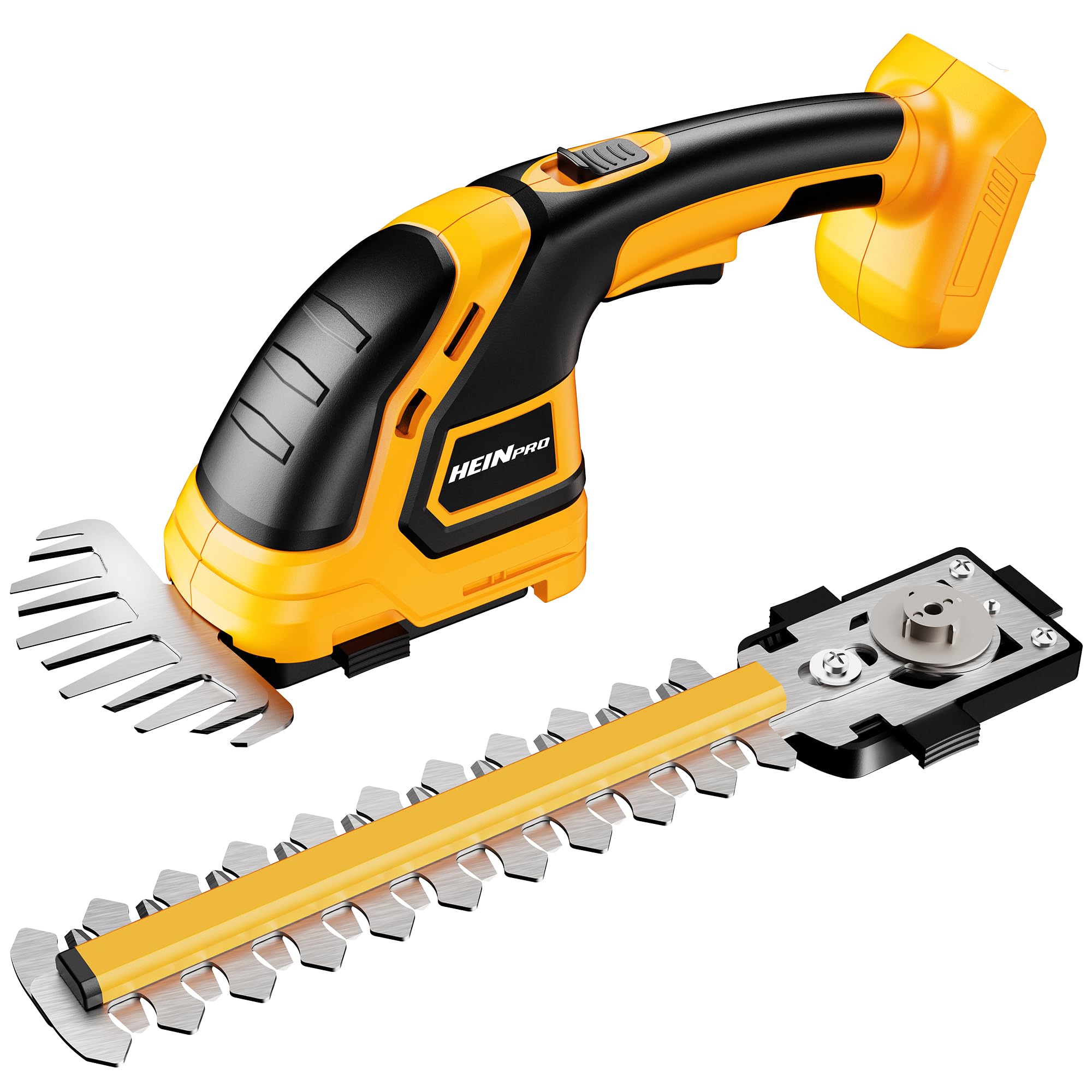 HEINPRO - Cortasetos inalámbrico, compatible con batería DEWALT 20 V MAX (sin batería), cortasetos eléctrico sin cable, cortasetos cortacésped de mano para patio, jardín, césped