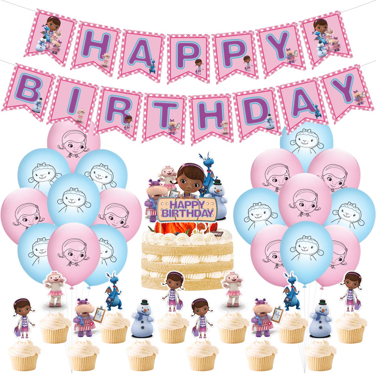 Birthday Banner Template Buy Doc Mcstuffins Happy Birthday Banner, Doc  Pennant Banner... Doc Mcstuffins Party Birthday Banner 1 Per Pack Walmart, image size:1200x1200