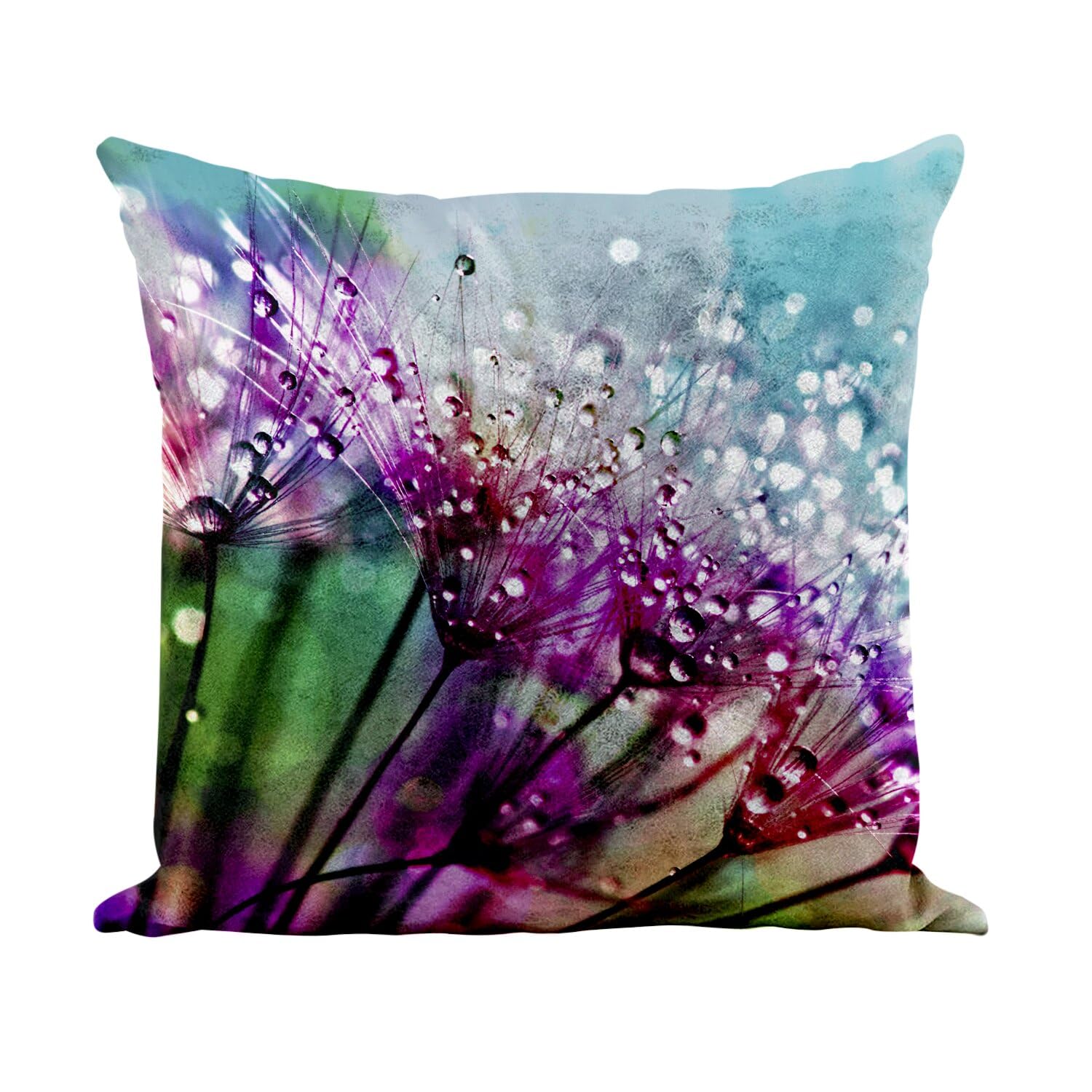 Coussin pissenlit blanc toucher cuir pour une touche de poesie interieure