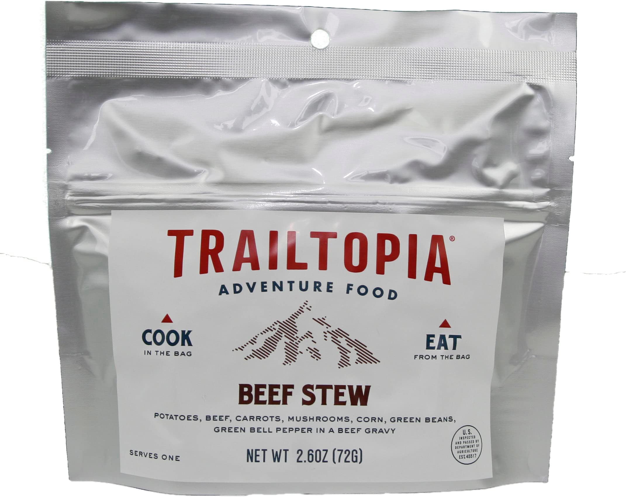 Trailtopia Hearty Beef Stew Freeze Dried Hiking Dinner