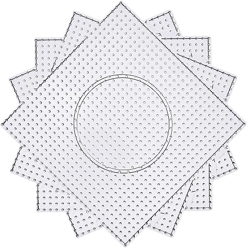 Miniatura 3 de Perler - Juego de 4 tableros de clavijas transparentes grandes, de plástico transparente, tableros de clavijas de cuentas fusibles para cuentas