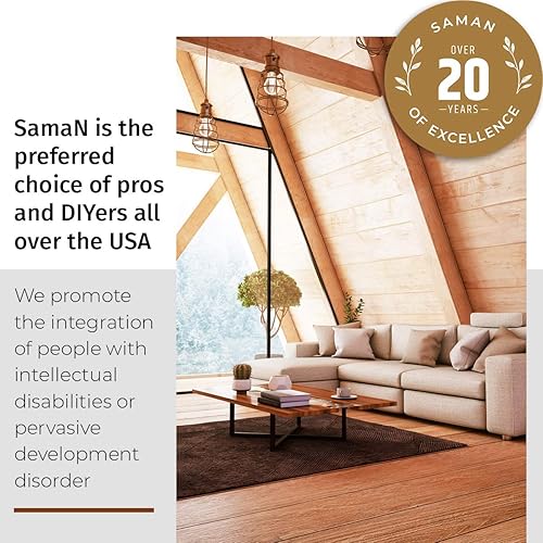 Miniatura 4 de SamaN Interior One Step - Sellado de madera, tinte inodoro a base de aceite, protección para muebles y madera fina (cereza brasileña SAM-306, 8