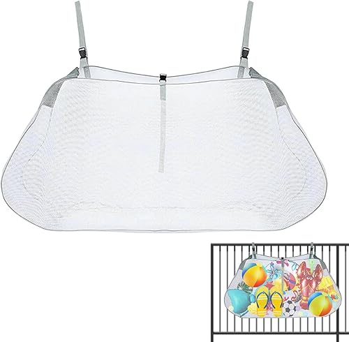 Miniatura 7 de Bolsa de almacenamiento para flotador de piscina, organizador de malla plegable ajustable para colgar en la piscina, bolsa de almacenamiento de