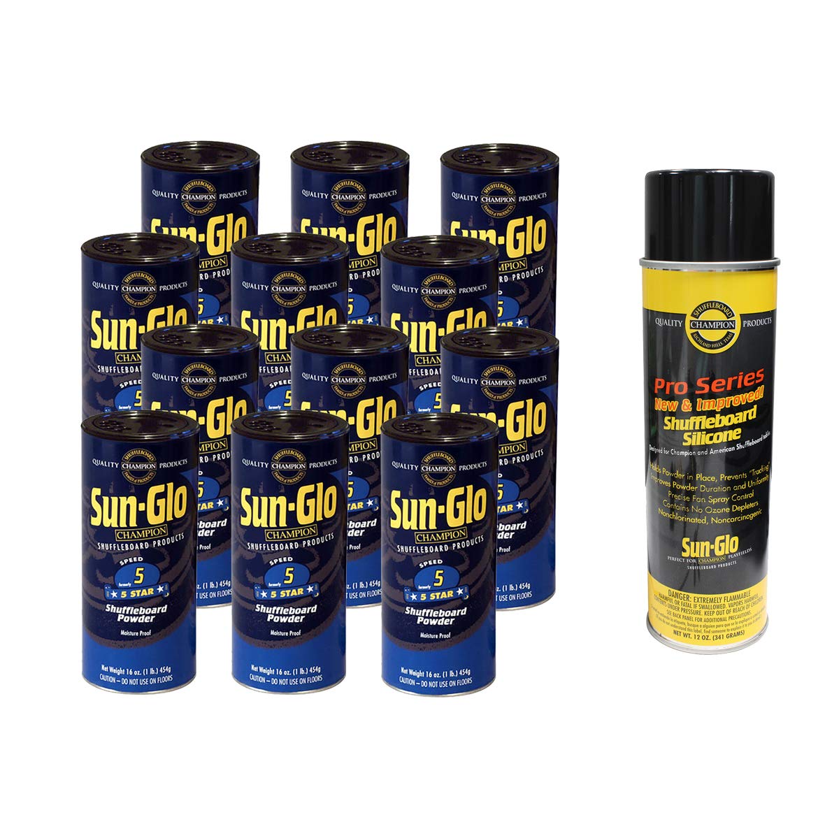 Sun-Glo 12 Cans #5 5 Star Wax and 1 Can of Silicone Spray