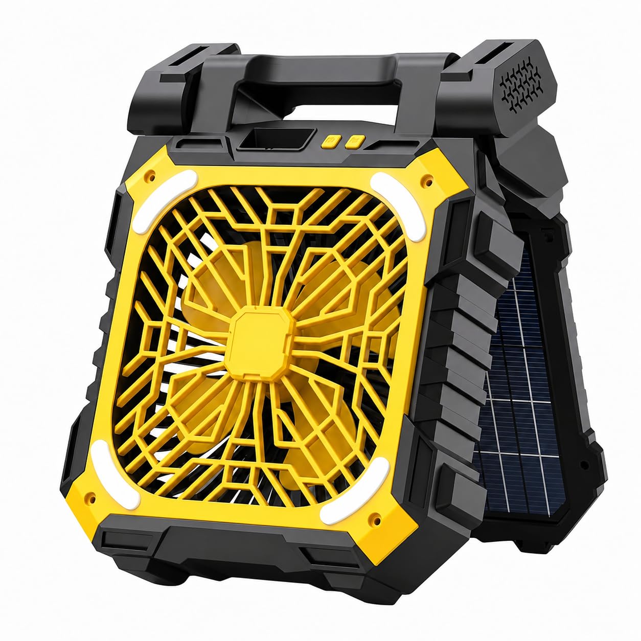 Drumstone { 2026 Brings 5 Years WARRANTY ) Solar Rechargeable Fan with LED Light Emergency Power Bank Portable Table Fan for Home Power Cut Inverter Cooling Outdoor Camping Fan High Speed-image-30