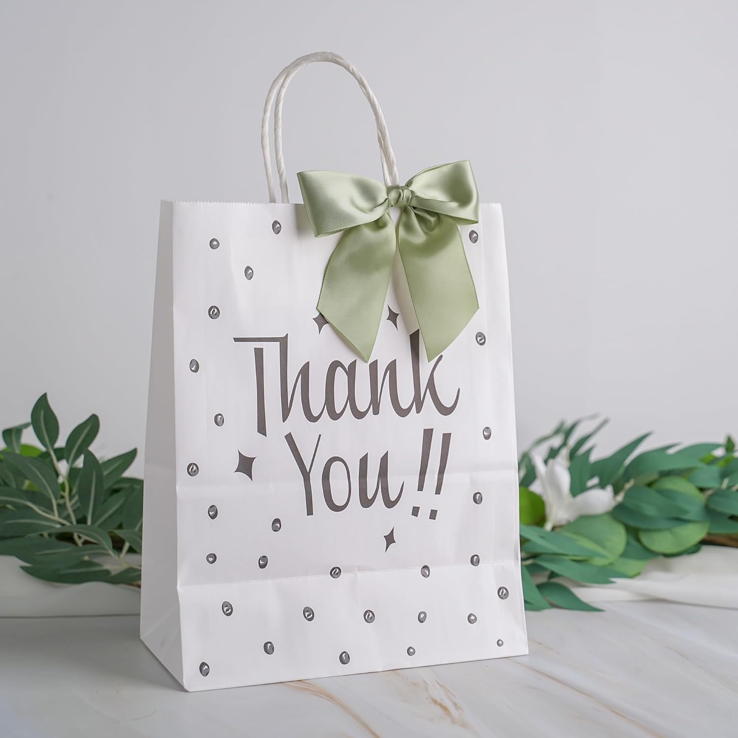 AIMUDI Sage Green Bows for Gift Wrapping 4.5" Pre-Tied Green Bows with Twist Ties Sage Green Ribbon Bows for Baby Shower Premade Bows for Wedding Christmas Tree Bridal Shower Party Favor - 36 PCs - Image 4