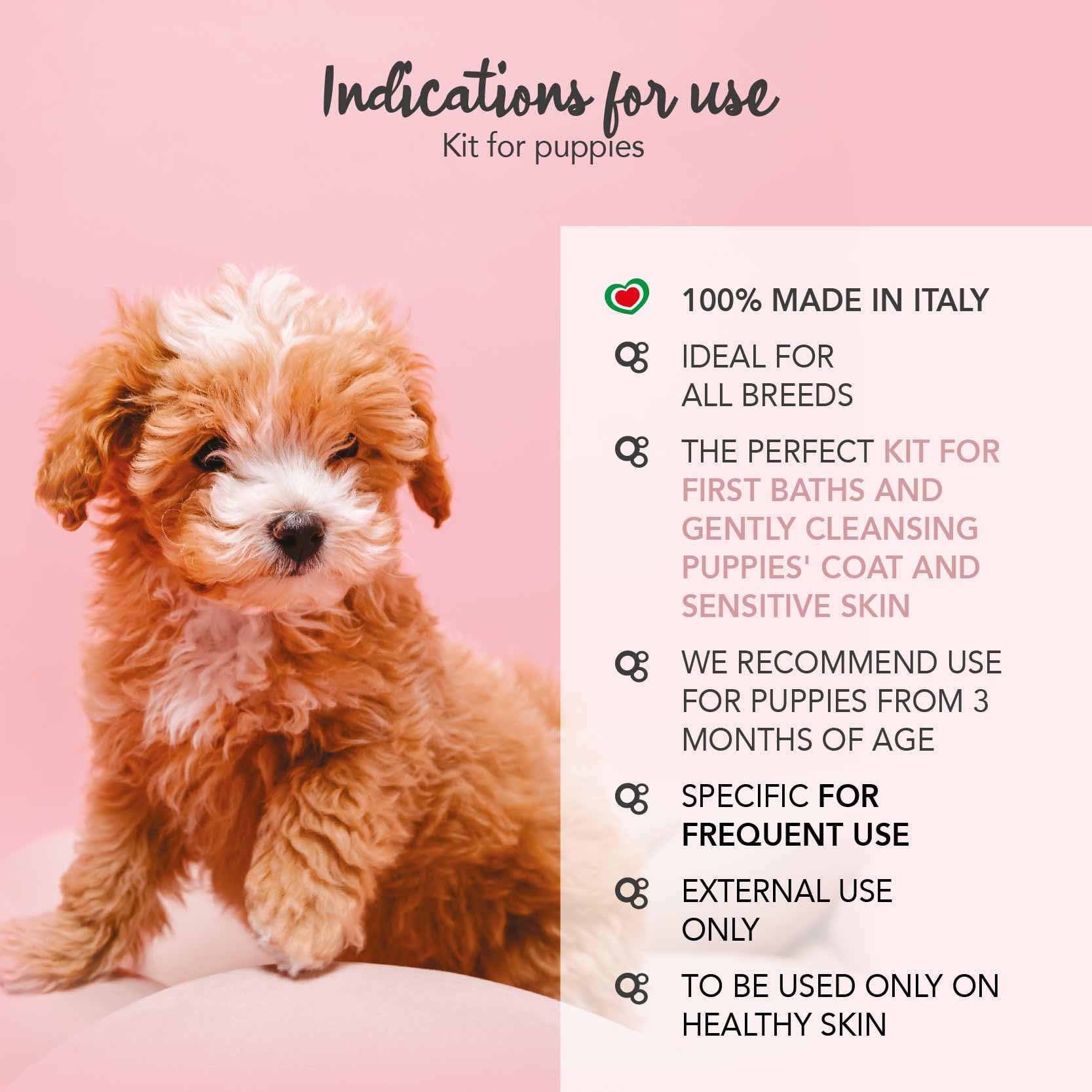 YUUP! – Kit Cachorro | Champú para Cachorros y Pieles sensibles, Acondicionador desenredante y Agua Perfumada, Ideal también para Gatos