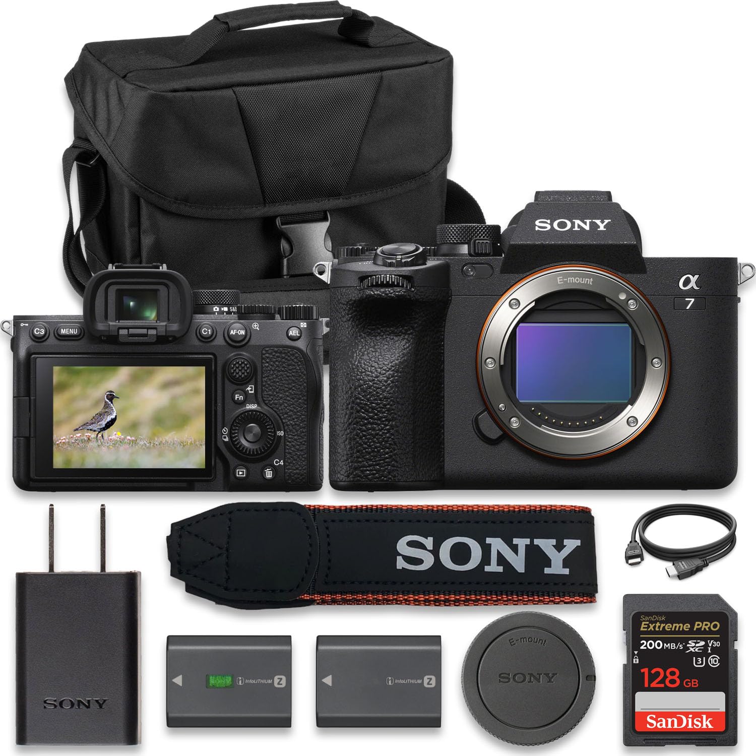 Sony Alpha 7 IV Full-Frame Mirrorless Interchangeable Lens Camera (Value Bundle)