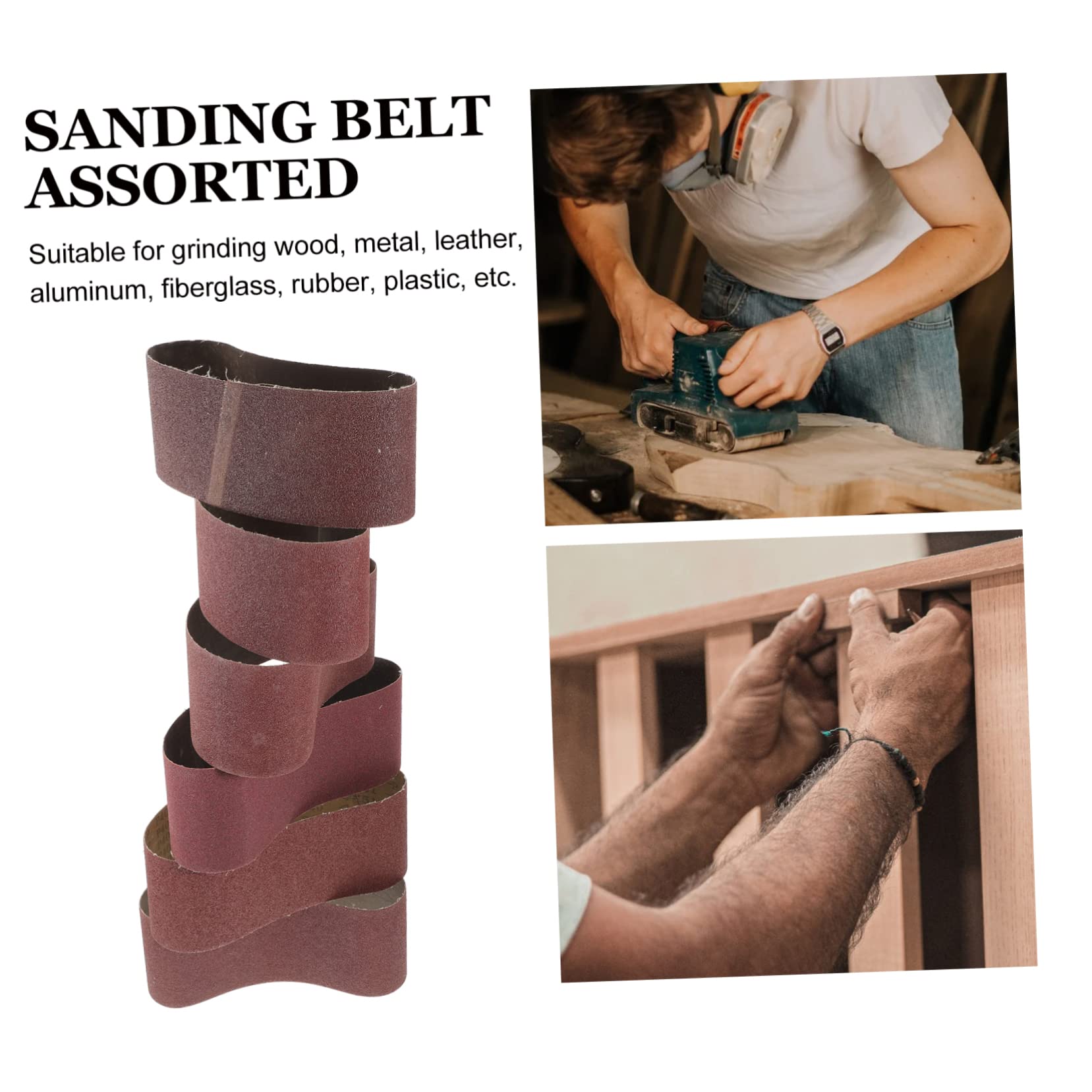 Bandes Abrasives Assorties pour Ponceuse à Bande, 1 Set 40 60 80 100 120