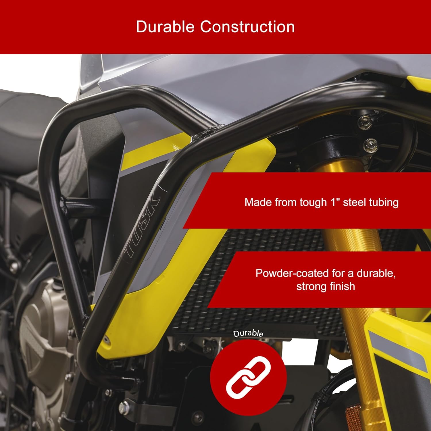 Tusk Crash Bars - Engine Guards Black Compatible with Suzuki V-Strom 800 2023-2026