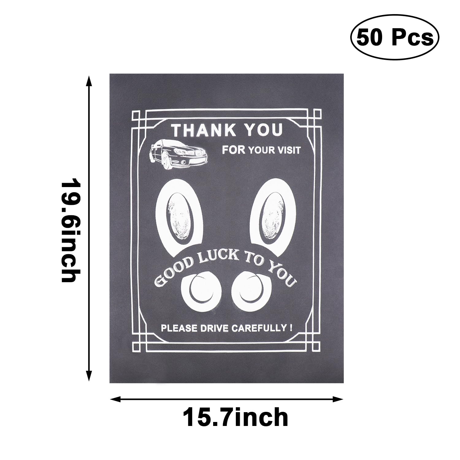 RUENXG 50PCS Grey Disposable Car Floor Mats 19 6x15 7 Inch Universal Fit Automotive Floor Protectors for SUV — view 2