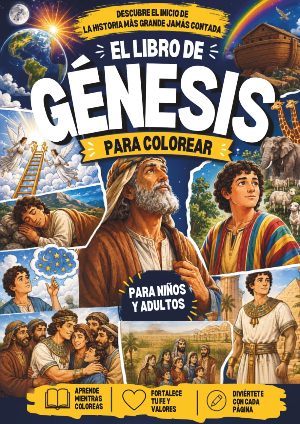 El libro de Génesis para Colorear: Descubre la Historia de la Creación con dibujos para colorear