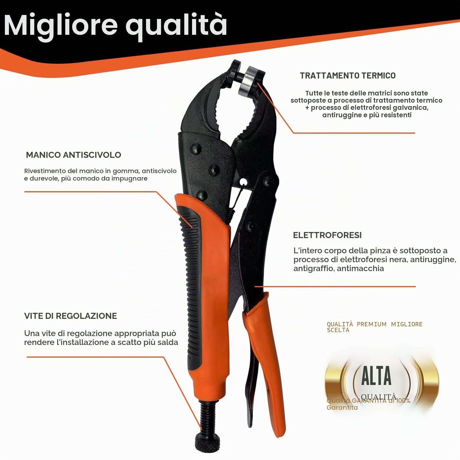 Pinze per Bottoni a Pressione Set, funzione di punzonatura, strumento pulsante a scatto con setter regolabile, strumento a scatto da 15 mm include 40 set di bottoni automatici marini