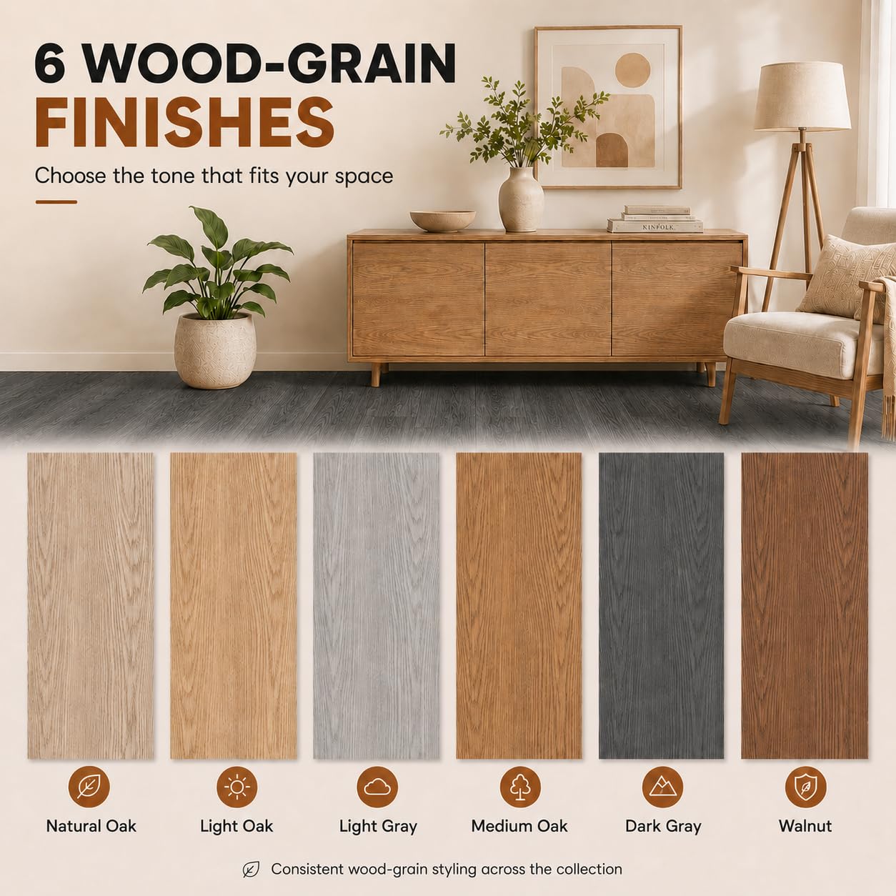 Suelo de vinilo autoadhesivo de 5,02 m², 36 azulejos, 91,4 cm x 15,24 cm (grosor 2 mm), suelo de PVC autoadhesivo, antideslizante, resistente al agua, cortable, aspecto de madera, suelo de