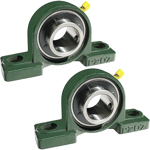 Miniatura 17 de UCP206-20 - Paquete de 2 rodamientos de bloque de almohada montados de 1-1/4 pulgadas, base de hierro fundido sólido, autoalineación (UCP206)