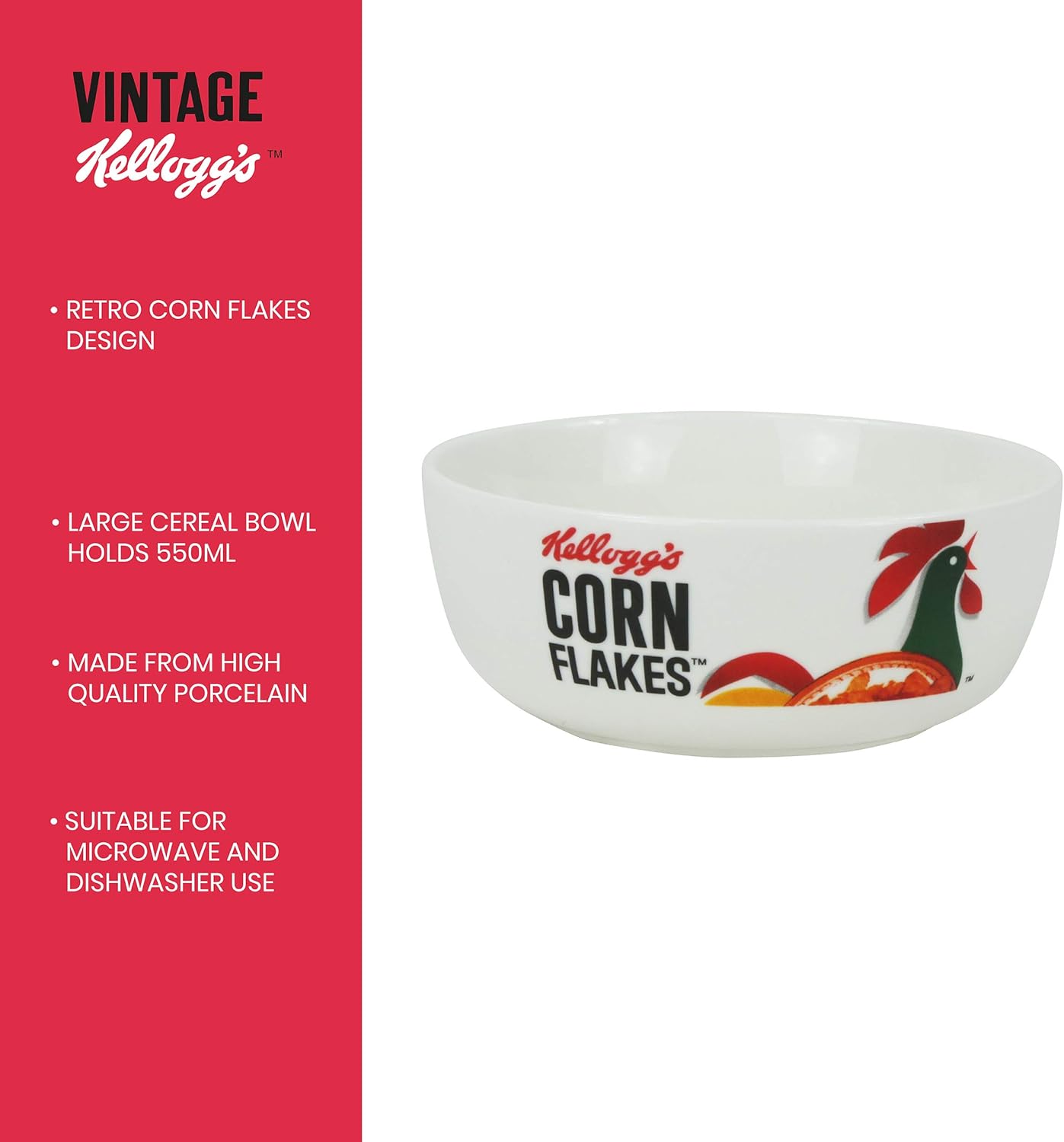Kelloggs Large Corn Flakes Cereal Bowl 1 Big Novelty Cereal Bowl