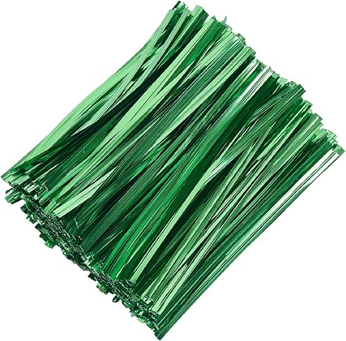 DGTANGYIN 800 lazos metálicos de 4 pulgadas (dorado) para corbatas de panadería, bolsas de dulces, bolsas de café, bolsas de golosinas y corbatas