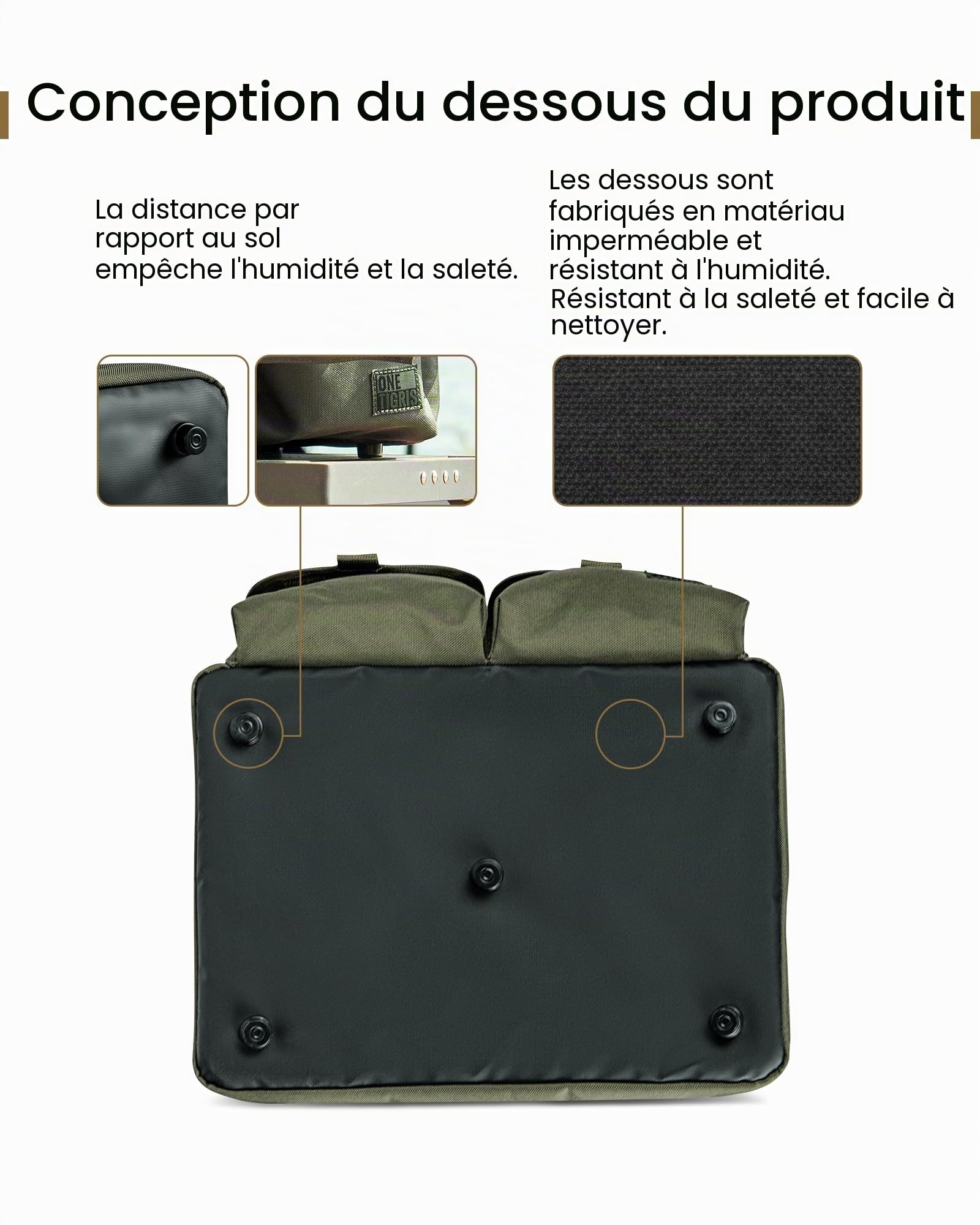OneTigris Boîte de rangement pliable pour le camping