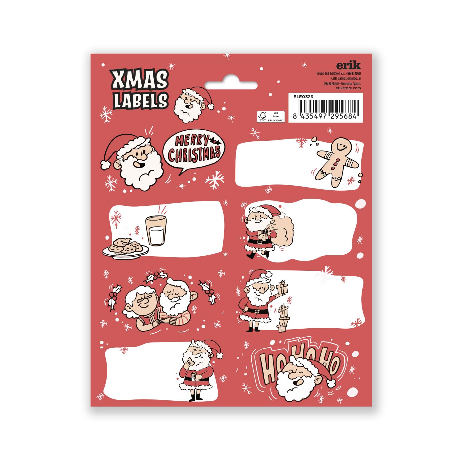 Grupo Erik Label Stickers - Christmas Gift Tags for Presents, School Name Stickers, Kids Stickers, Food Labels Stickers | Coloured Sticky Labels, Coloured Labels, Coloured Stickers