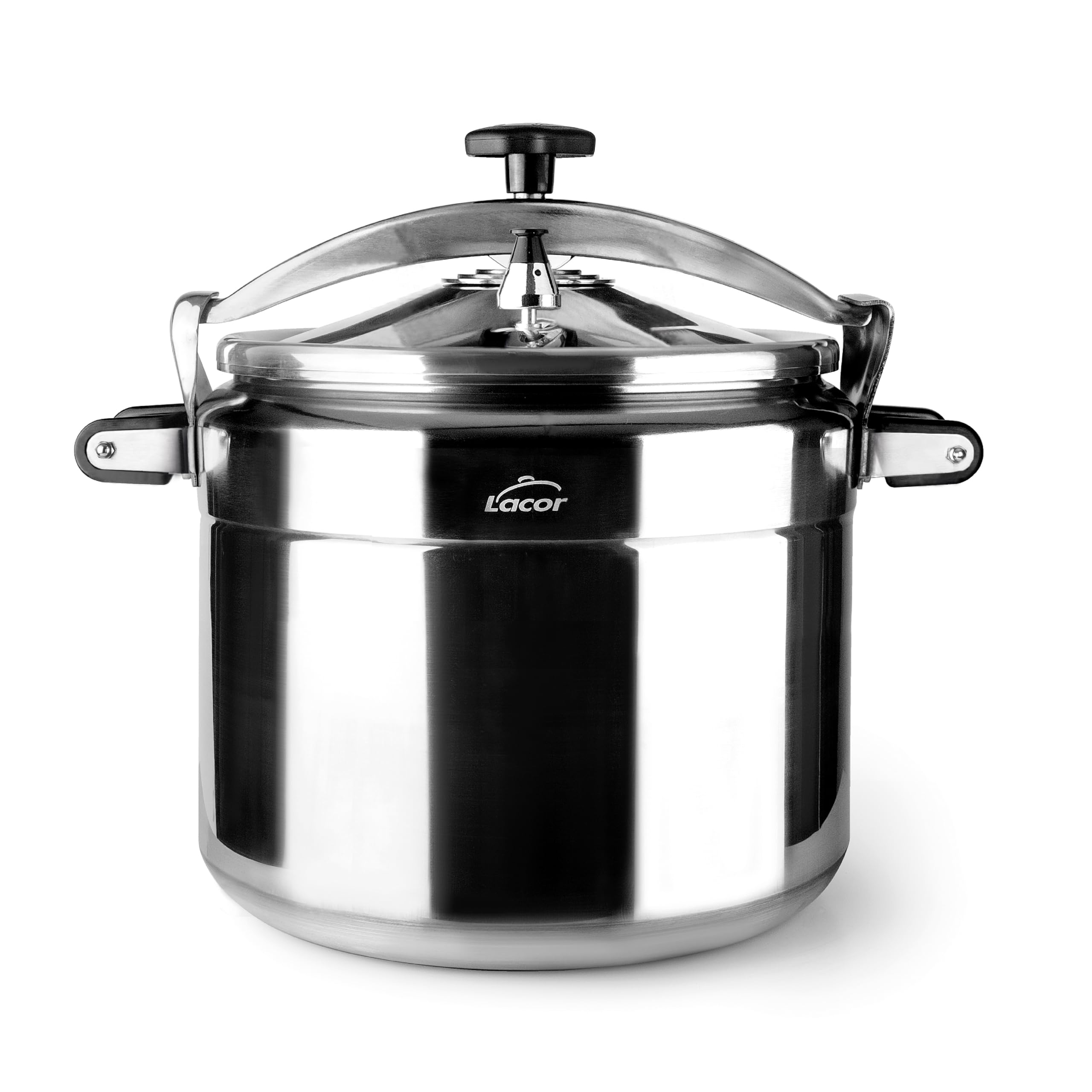 Lacor - 20515 - Olla a presión rápida PRO, Classic, Aluminio, Profesional, Máxima seguridad, 15 L, Ø 30 cm