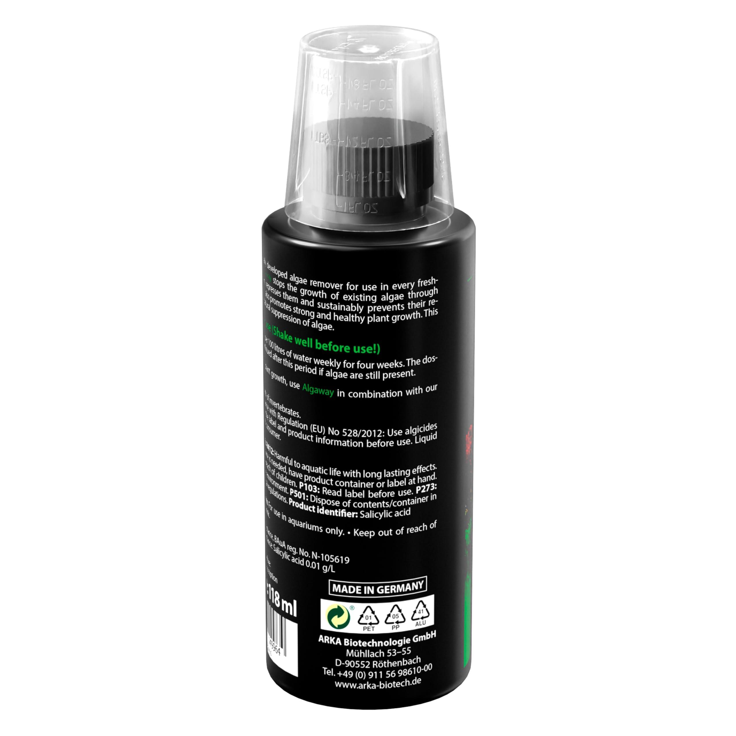Aquarium Algae Remover 118 ml, eliminates green, hair & spot algae fast, copper-free & plant safe - Image 3