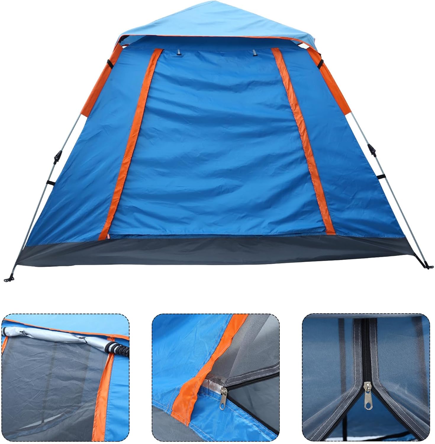 POPETPOP 1Set Outdoor Automatic Folding Camping Tent Person Family Tent for Easy Setup Spacious Design Durable Oxford for Camping Trips