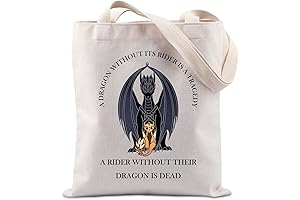 Iron Flame Merch: Romantasy Fantasy Gift A Dragon Without A Rider Tote...