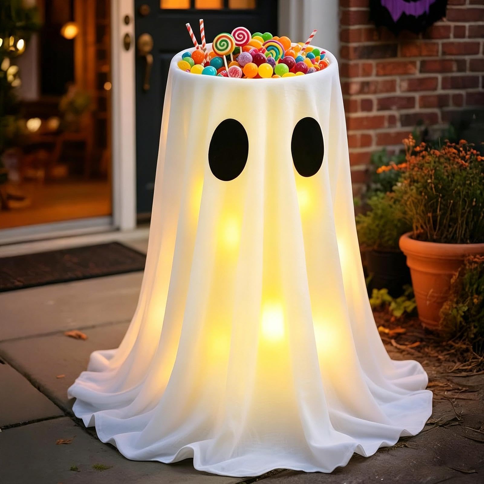 Decorazioni Fantasma Halloween da Esterno Decorazione da Terra a LED con 8