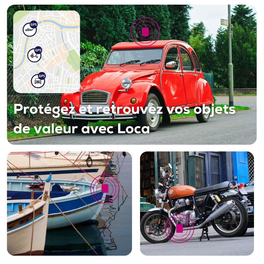 Loca 2 GPS Tracker - Aucun Abonnement Requis - Autonomie de 3 Ans - Étanche (IP67) - Tracker GPS pour Voiture, Scooter, Camping-Car, Vélo, Bateau ou Valise
