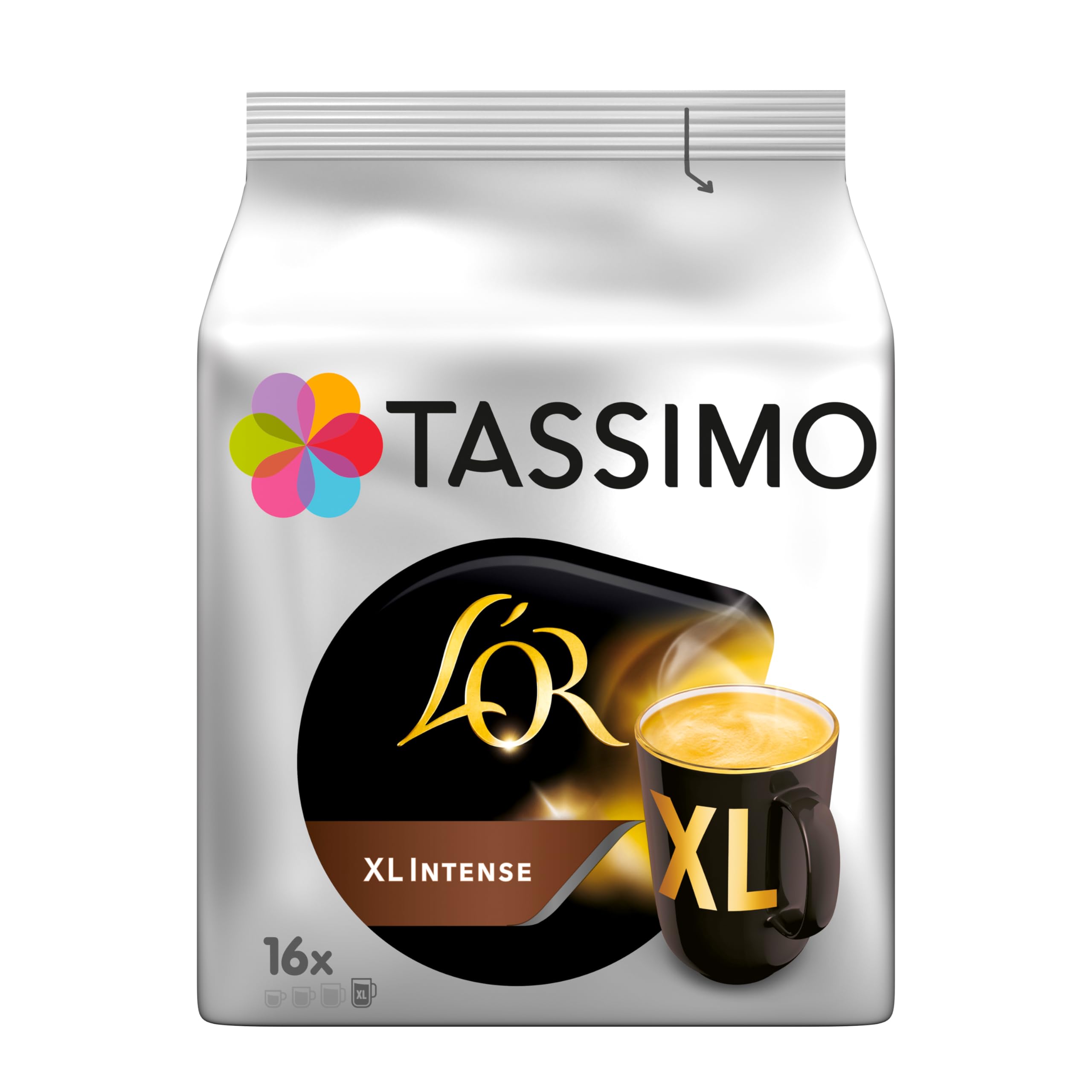 Tassimo L'OR XL Intense, 5 x 16 Pads, 80 Kaffeekapseln
