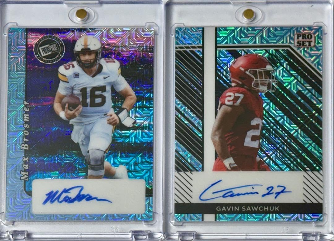 Max & Gavin Leaf Trading Cards Autograph Set, Max Brosmer & Gavin Sawchuk, Holographic Parallel, Limited Edition 27/60 & 7/60