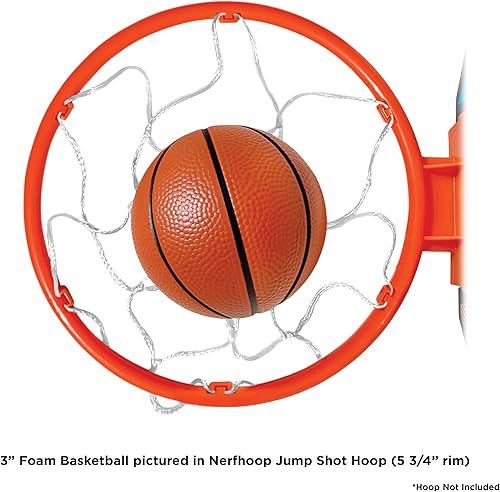 Miniatura 5 de Mini baloncesto de espuma suave, bola de 3 pulgadas para aros Nerf y juego en interiores, superficie duradera y ligera, con textura, compatible con